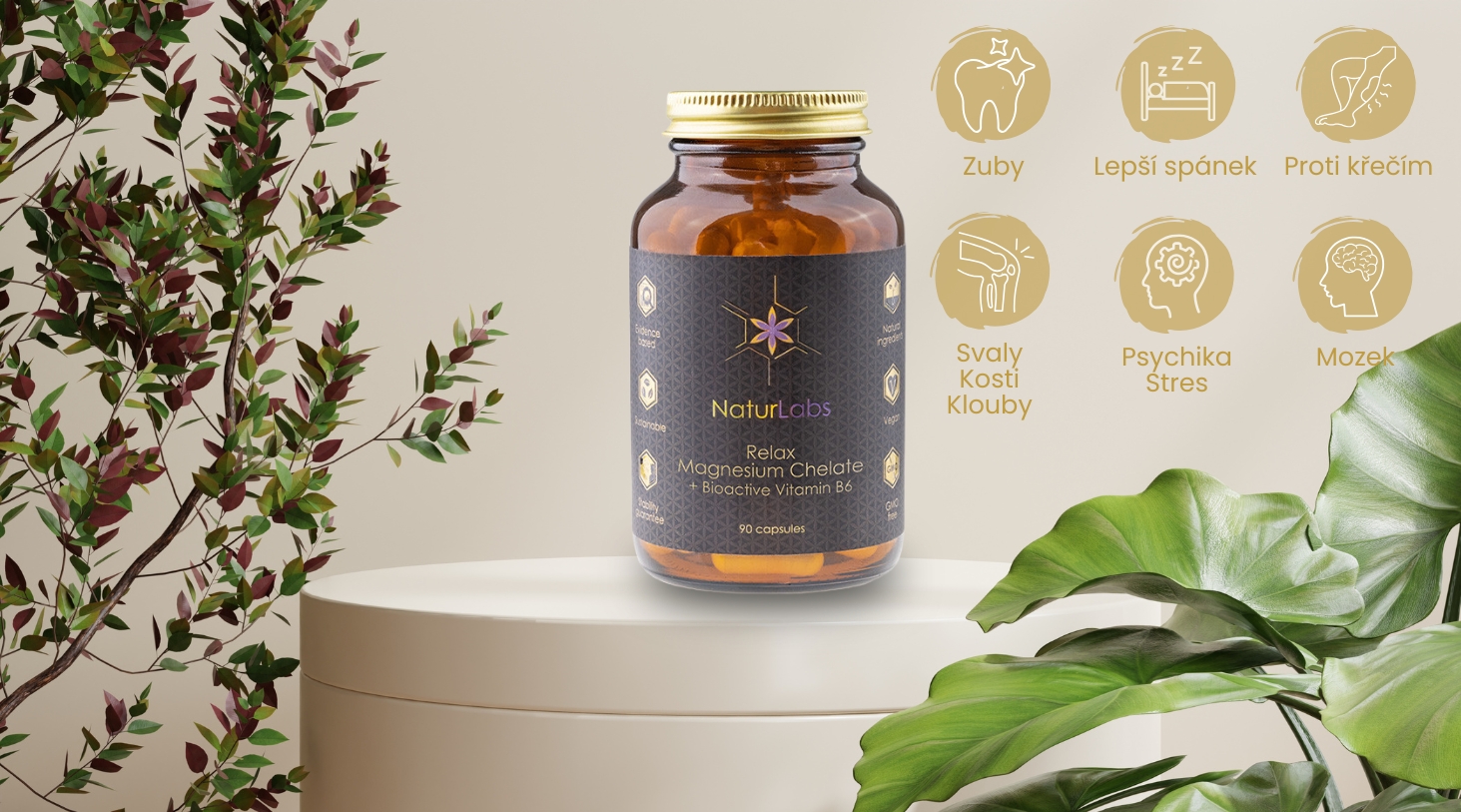 Relax hořčík chelát bisglycinát + bioaktivní vitamín B6